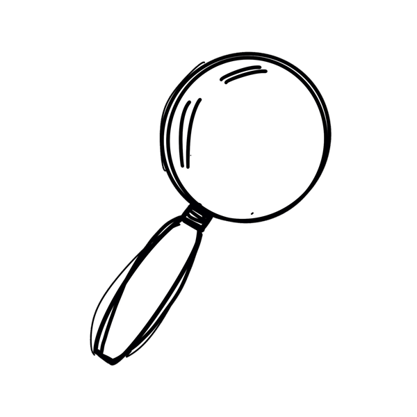 Sketch of magnifying glass